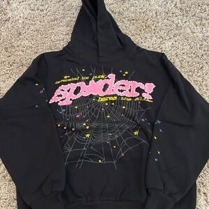Sp5der “P*NK V2” Hoodie(Medium)
